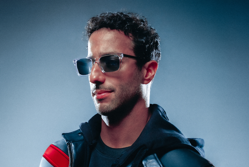 Australian motorsports racing driver Daniel Ricciardo wears HUGO Eyewear sunglasses.