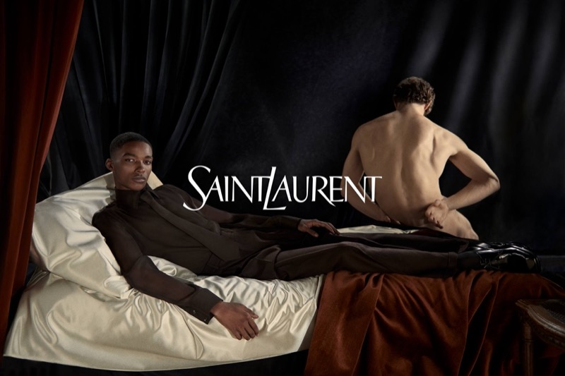 Samuel Elie cuts a sleek shape in Saint Laurent tailoring for the brand’s winter 2024 campaign. » Saint Laurent Winter 2024 Flirts with Cheeky Campaign Samuel Elie cuts a sleek shape in Saint Laurent tailoring for the brand’s winter 2024 campaign.
