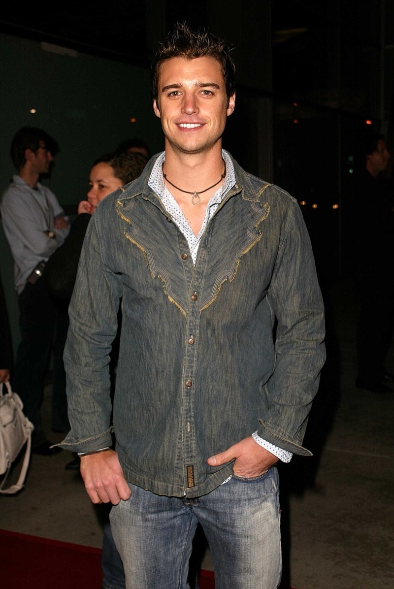 2000s fashion men western denim shirt men Joshua Snyder