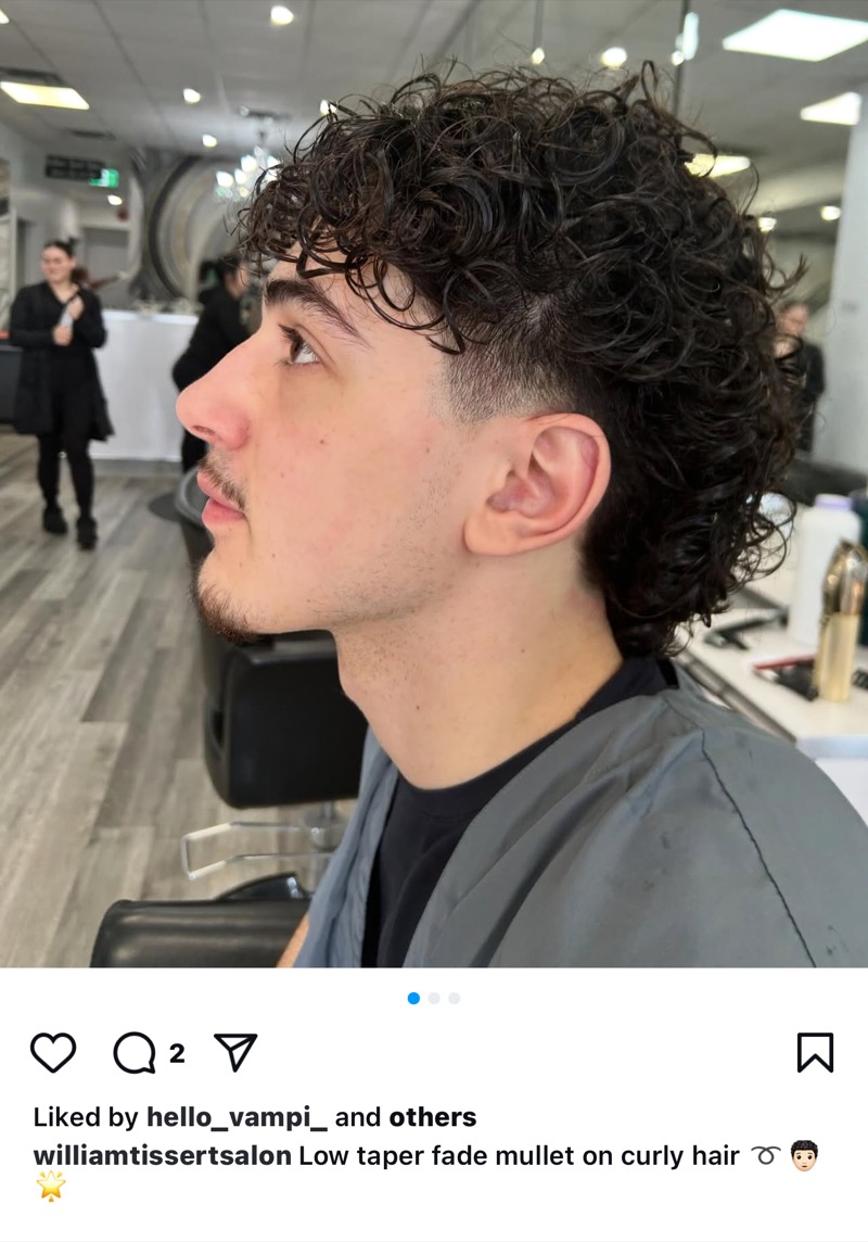 curly mullet fade men » 28 Mullet Haircuts for Men: Modern & Classic Styles for 2025 curly mullet fade men