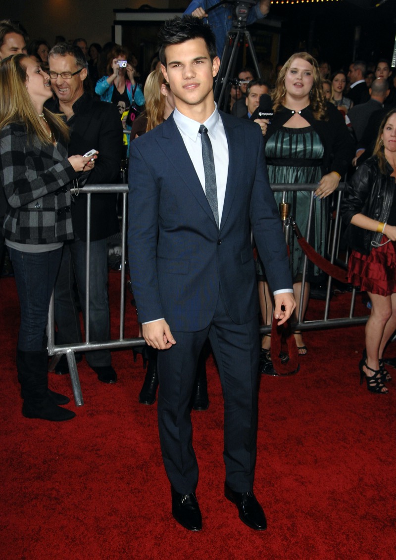 Taylor Lautner 2000s slim-fit suit men 