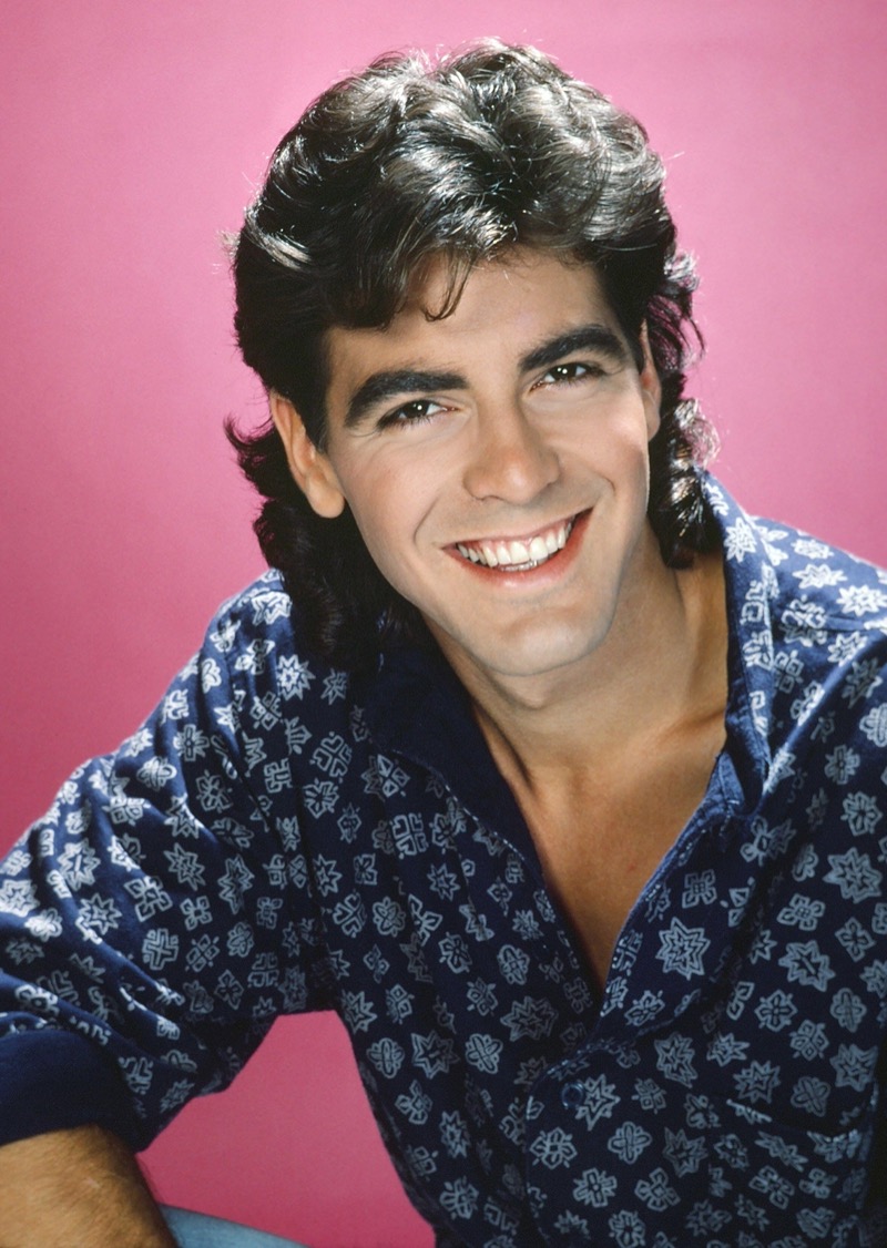 George Clooney mullet 1980s