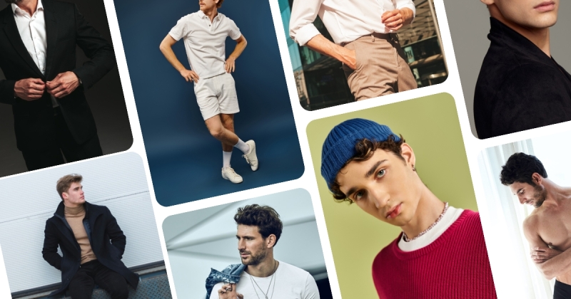Male model poses featured