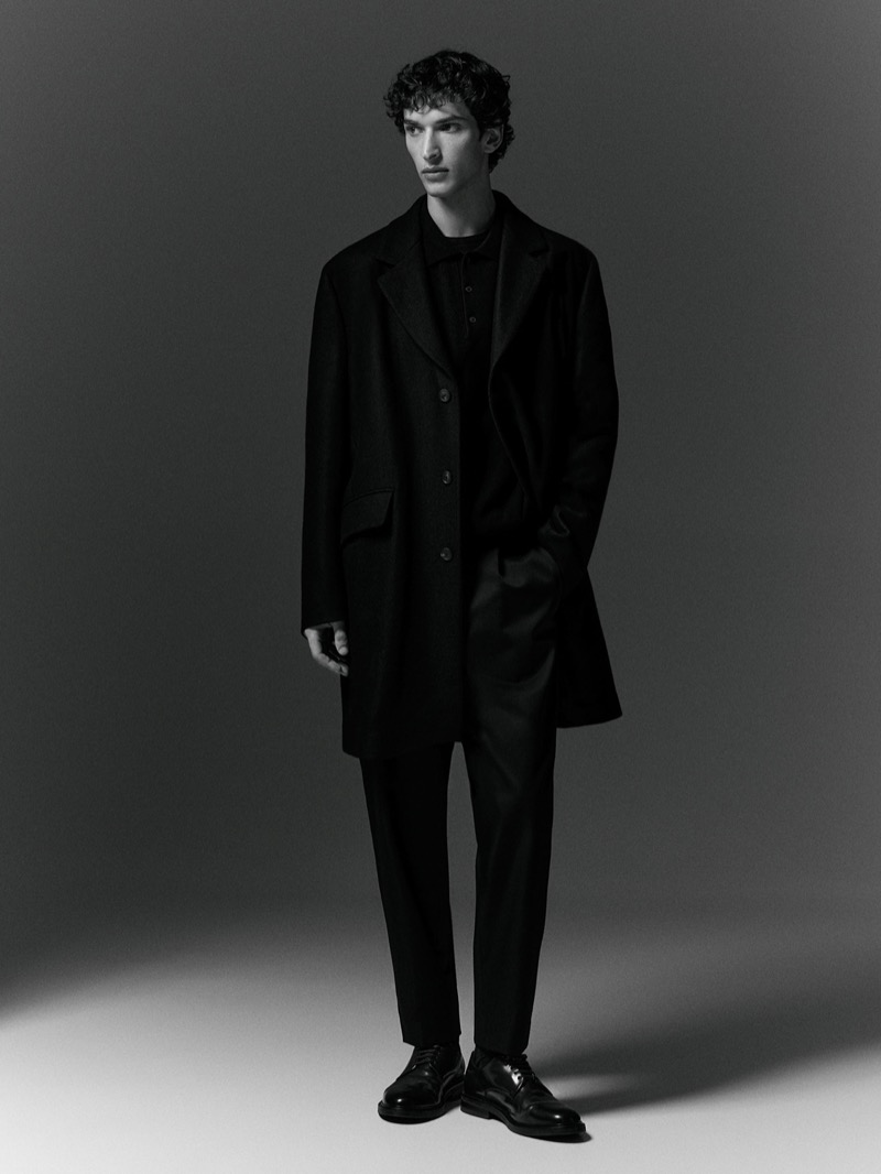 Massimo Dutti Party Wear Coat » Massimo Dutti’s Dark Elegance Reframes Party Wear Massimo Dutti Party Wear Coat