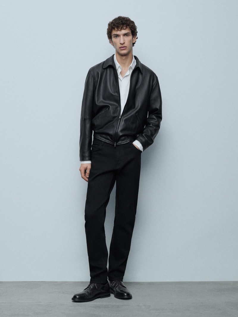 Massimo Dutti Party Wear Leather Jacket » Massimo Dutti’s Dark Elegance Reframes Party Wear Massimo Dutti Party Wear Leather Jacket