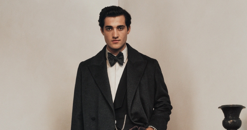 Adam sattrup for dunhill fall winter 2024 evening wear campaign