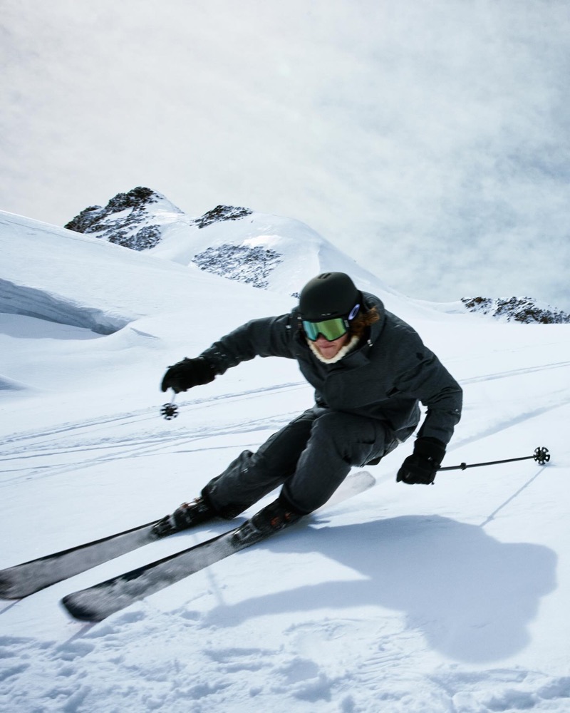 Lucas Pinheiro hits the slope for the Moncler Grenoble fall-winter 2024 campaign.
