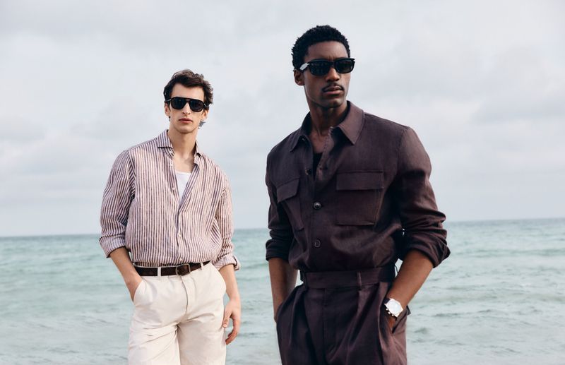 Habib Masovic and Halid Nuhu take to the beach in BOSS spring-summer 2025. » BOSS Eyewear Sets a Chic Summer Scene by the Beach Habib Masovic and Halid Nuhu take to the beach in BOSS spring-summer 2025.
