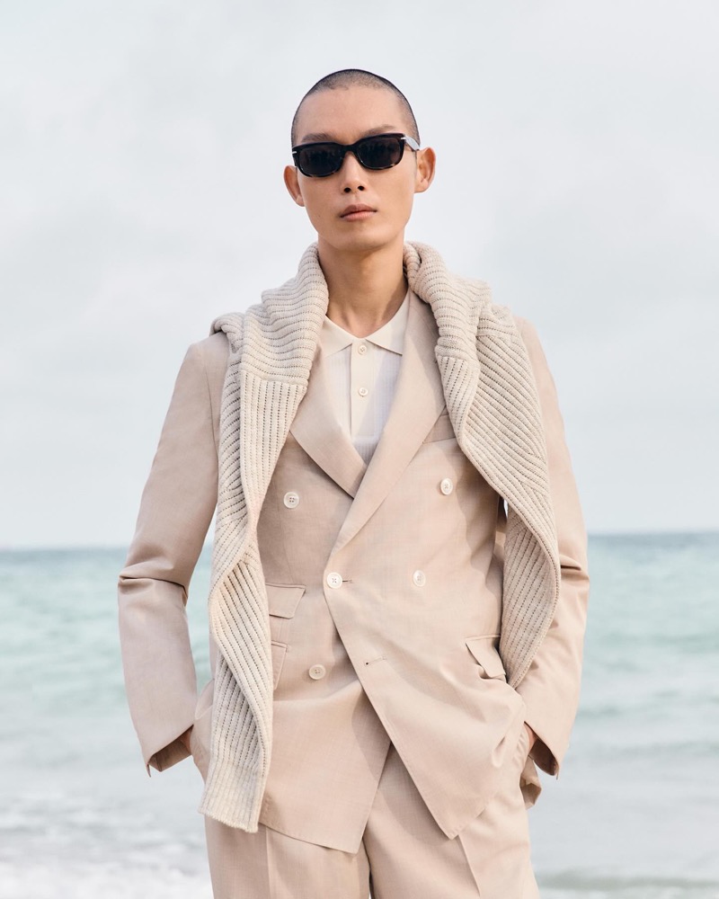 Xu Meen sports BOSS' cat-eye shaped tortoiseshell sunglasses. » BOSS Eyewear Sets a Chic Summer Scene by the Beach Xu Meen sports BOSS' cat-eye shaped tortoiseshell sunglasses.