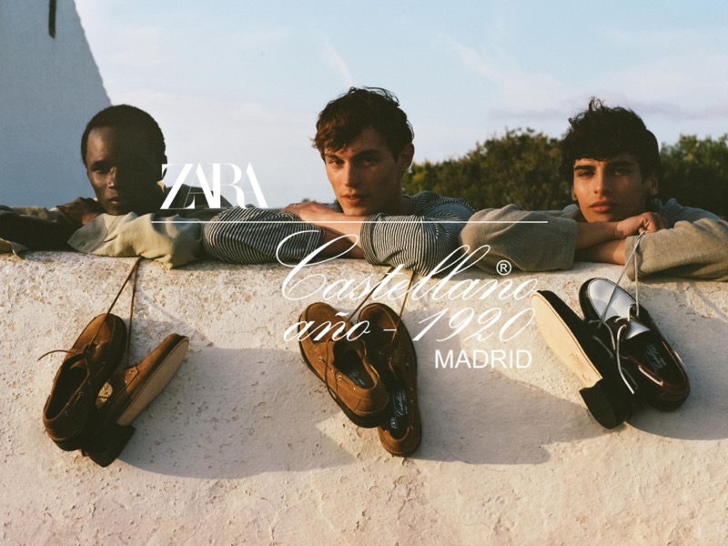 Malick Bodian, Kit Butler, and Francesco Cicerchia front the Castellano 1920 x Zara collection. » Zara & Castellano Return with Classic Shoes for Warmer Days Malick Bodian, Kit Butler, and Francesco Cicerchia front the Castellano 1920 x Zara collection.