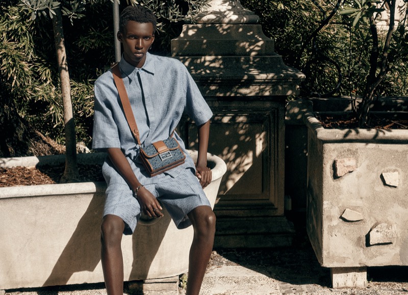 Bill Kenny Arakaza models Fendi's summer 2025 collection. » Fendi Summer 2025 Revisits Histoire d’Eau with Roman Flair Bill Kenny Arakaza models Fendi's summer 2025 collection.