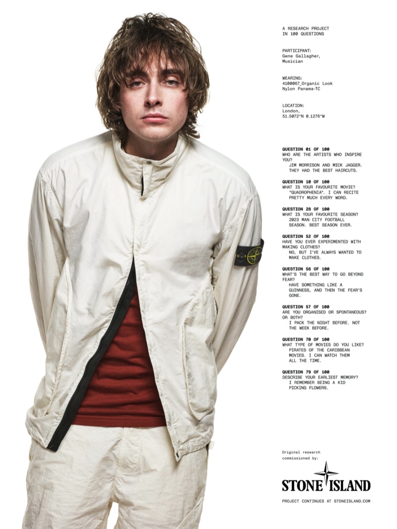 » Gene Gallagher Captures Stone Island’s Fresh Mood Gene Gallagher Stone Island Spring Summer 2025 Campaign 001