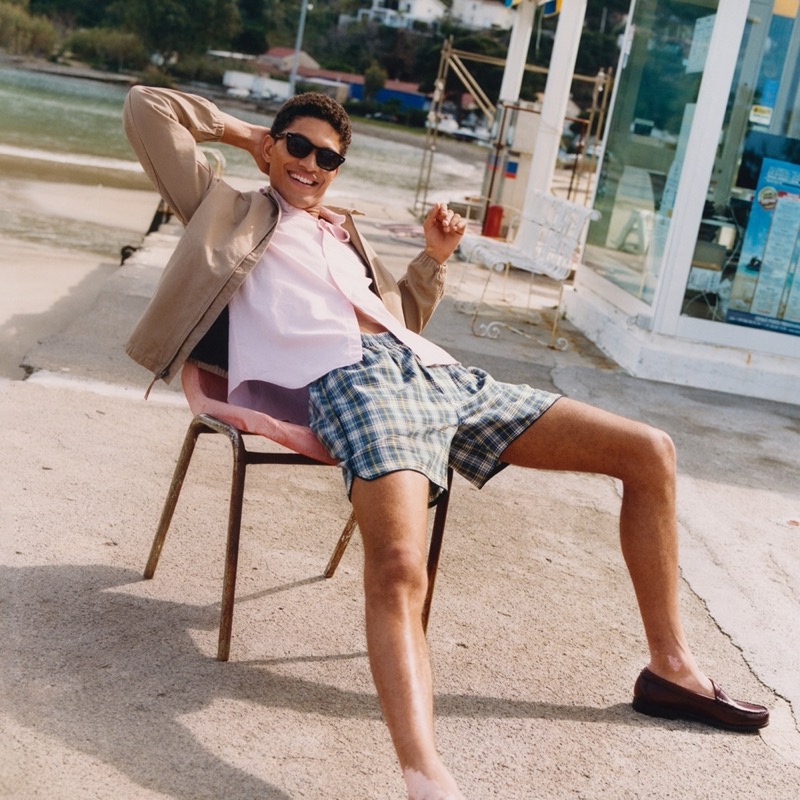 Preppy style reigns with J.Crew's Harrington jacket and tartan 5" cotton short. » J.Crew Finds Style in the Sun for Summer 2025 Preppy style reigns with J.Crew's Harrington jacket and tartan 5" cotton short.