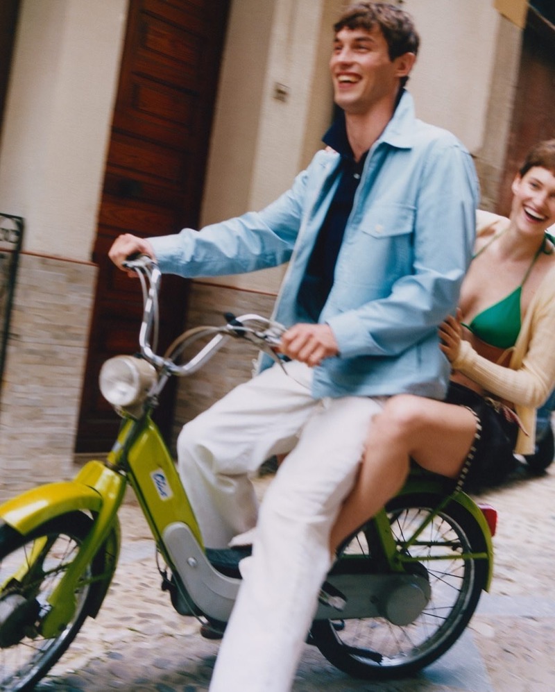The light blue Cruiser jacket in cotton poplin makes a for a stylish summer wardrobe addition. » J.Crew Finds Style in the Sun for Summer 2025 The light blue Cruiser jacket in cotton poplin makes a for a stylish summer wardrobe addition.