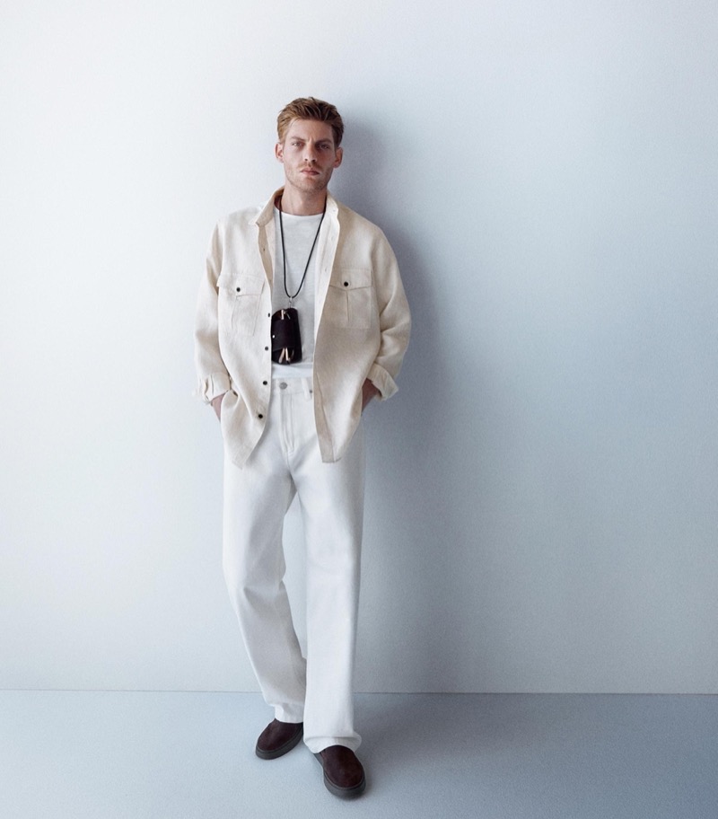 Baptiste Radufe showcases summer style, including Massimo Dutti's must-have footwear. » Massimo Dutti Highlights Summer Style with Essential Shoes Baptiste Radufe showcases summer style, including Massimo Dutti's must-have footwear.