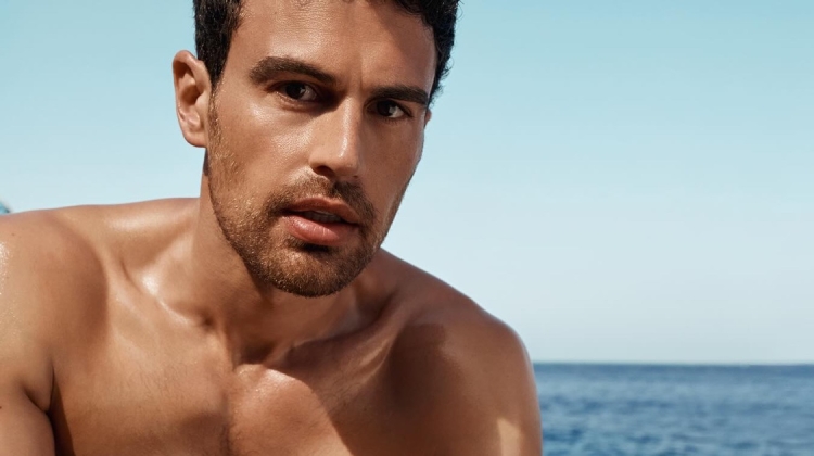 Theo James Fronts Dolce & Gabbana Light Blue Ad in Capri