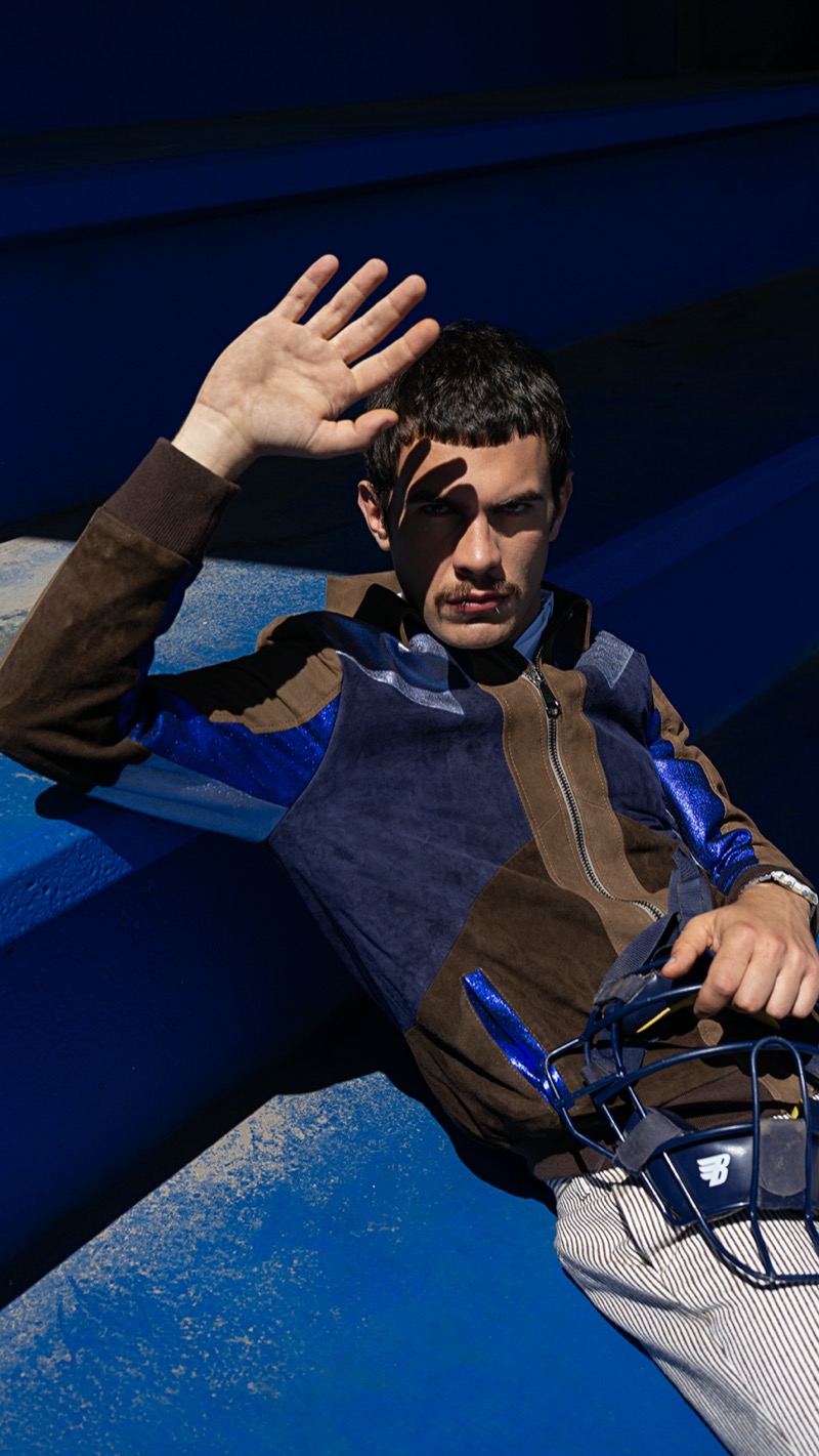 Davide wears shirt John Varvatos, jacket Daniele Alessandrini, and pants Entre Amis. » Ballpark Style Steps Up with Modern Tailored Statements Davide wears shirt John Varvatos, jacket Daniele Alessandrini, and pants Entre Amis.