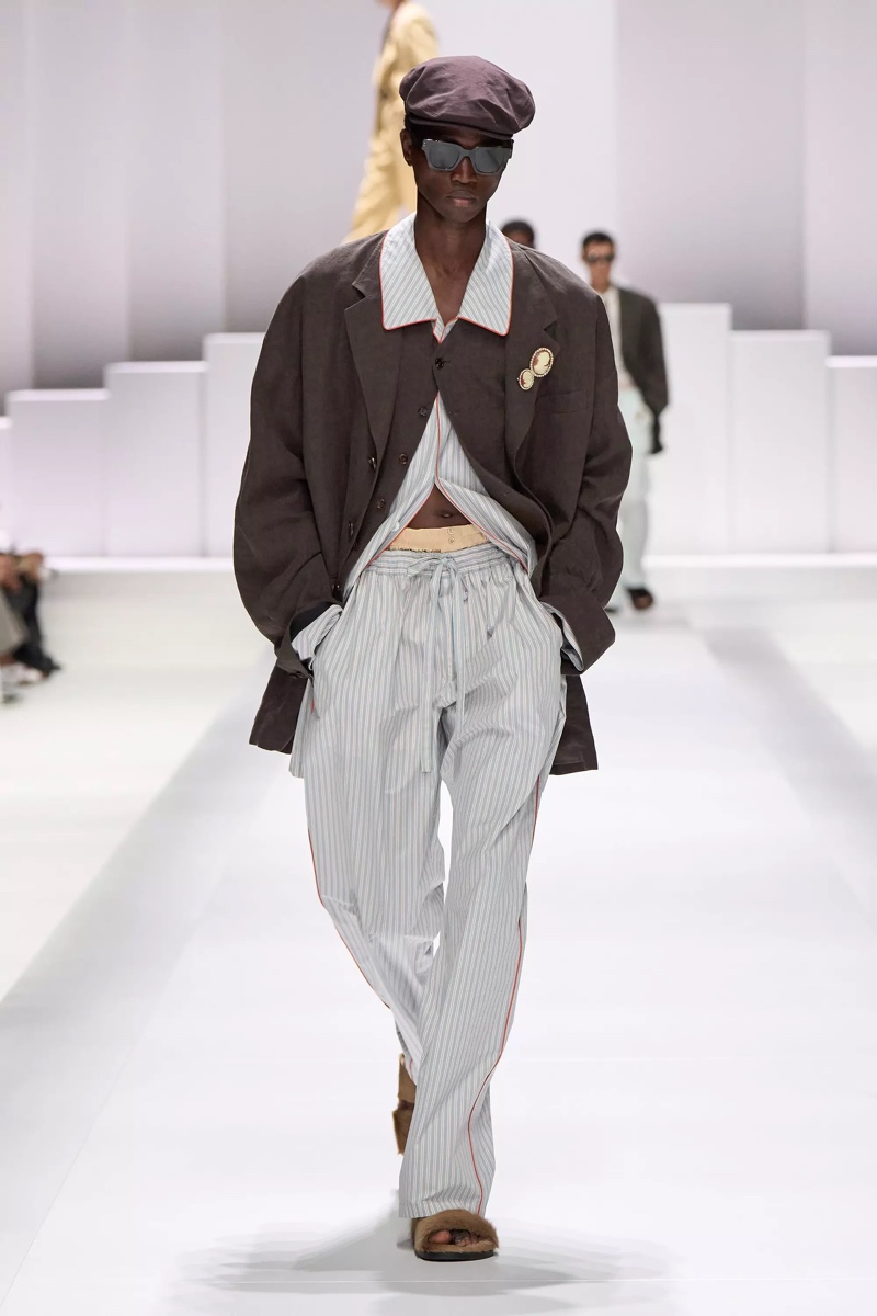 » Dolce & Gabbana Spring 2026 Introduces the Pyjama Boys Dolce Gabbana Spring Summer 2026 030