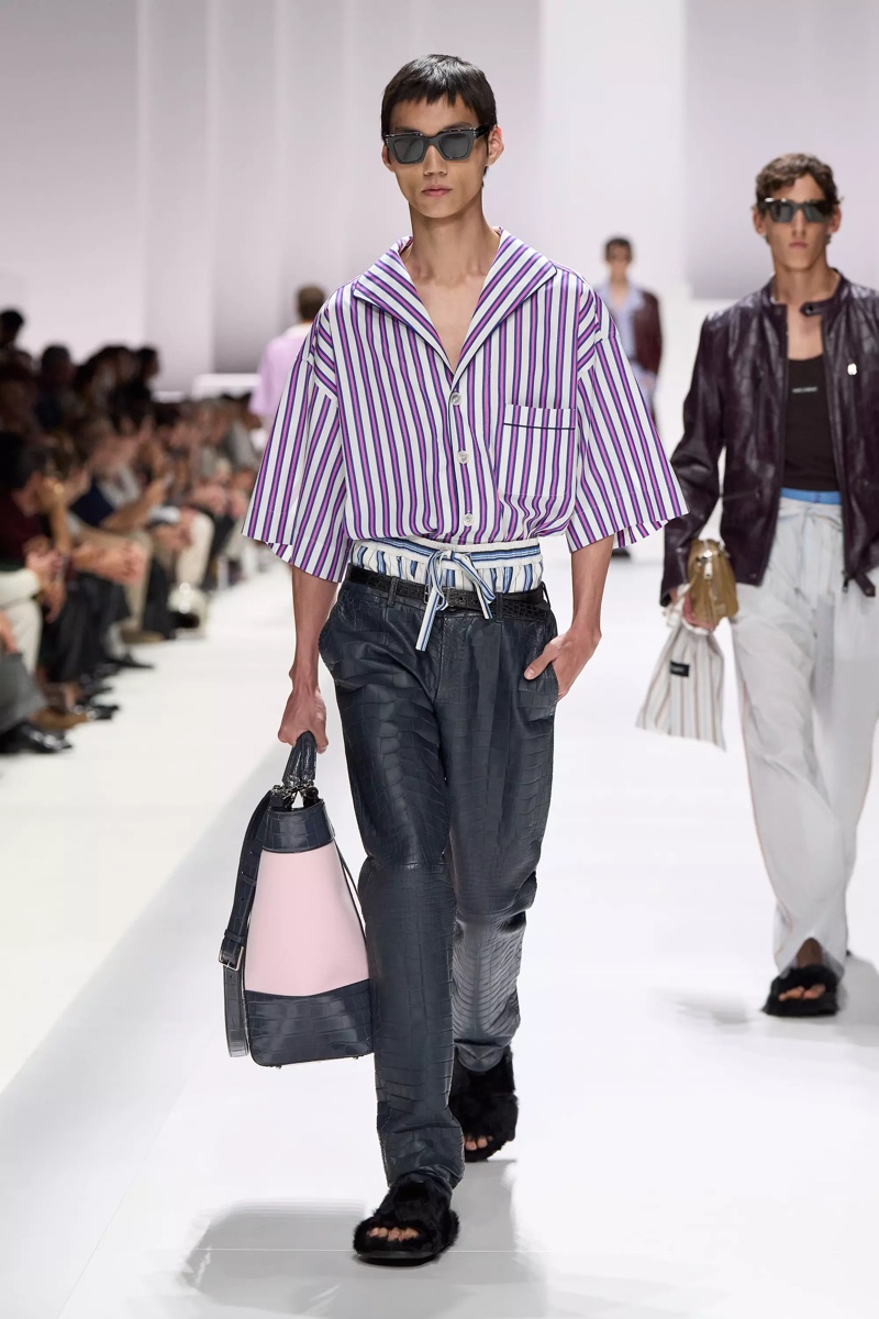 » Dolce & Gabbana Spring 2026 Introduces the Pyjama Boys Dolce Gabbana Spring Summer 2026 051