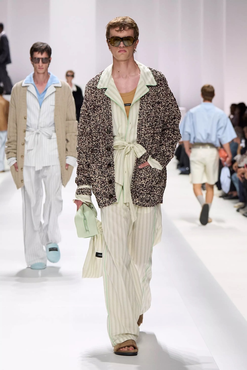 » Dolce & Gabbana Spring 2026 Introduces the Pyjama Boys Dolce Gabbana Spring Summer 2026 058