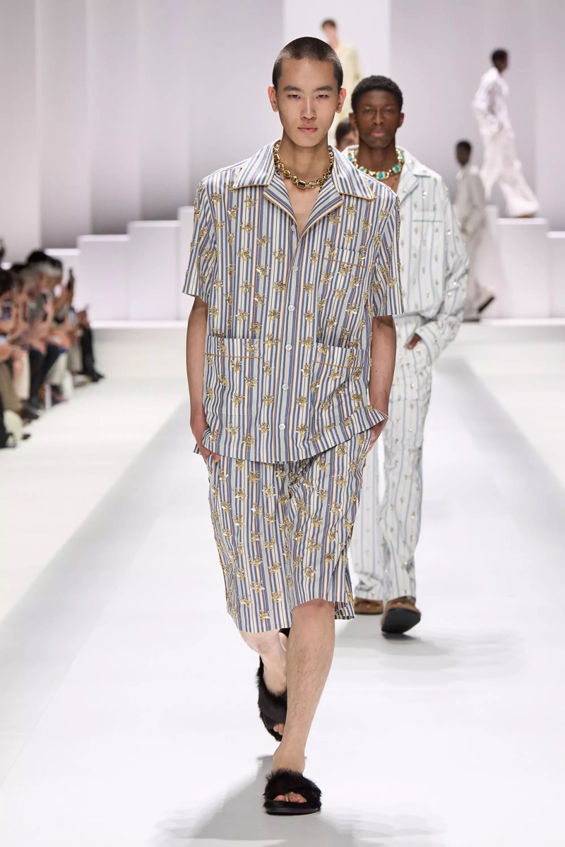 » Dolce & Gabbana Spring 2026 Introduces the Pyjama Boys Dolce Gabbana Spring Summer 2026 082
