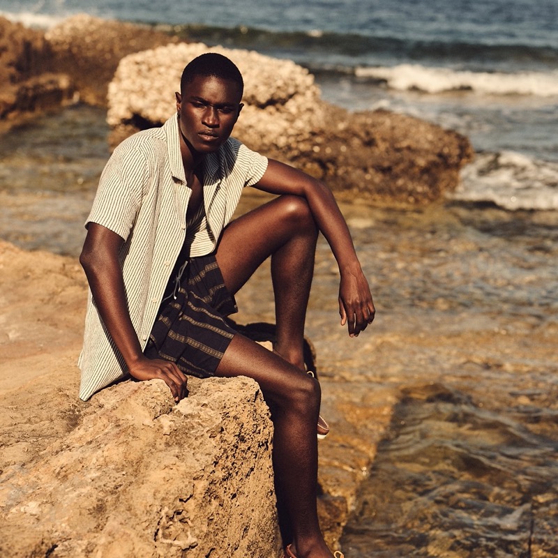 By the water, J.Crew’s striped camp shirt and drawstring shorts make a solid case for textural contrast. » J.Crew Embraces a Fabric-First Take on Summer Style By the water, J.Crew’s striped camp shirt and drawstring shorts make a solid case for textural contrast.