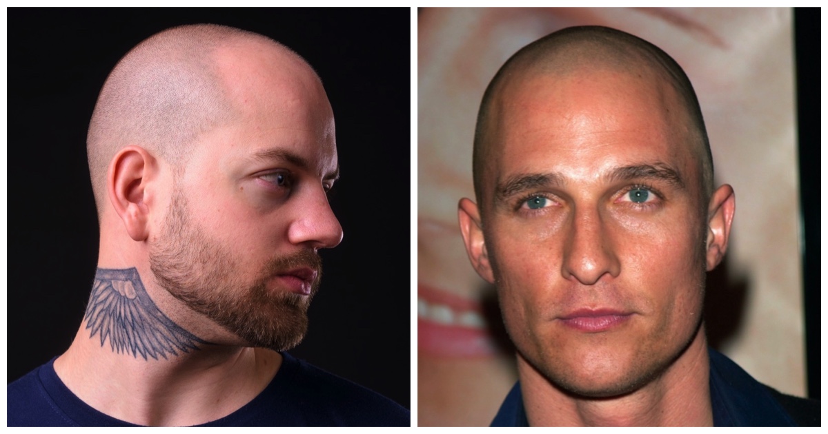 Number 0 buzz cut for men
