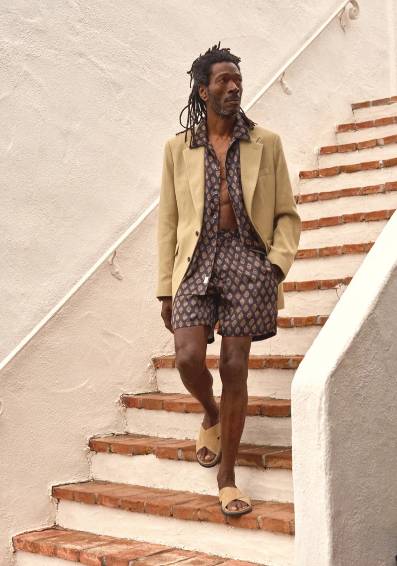 A patterned camp collar shirt and shorts set meets sharp tailoring in Todd Snyder’s spin on vacation formality. » Todd Snyder’s Villa America Draws from the French Riviera A patterned camp collar shirt and shorts set meets sharp tailoring in Todd Snyder’s spin on vacation formality.