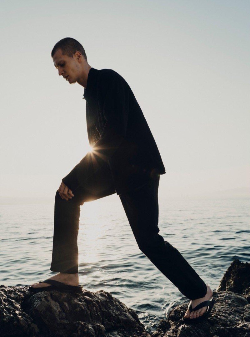Elie Montane fronts the Vince pre-fall 2025 campaign.