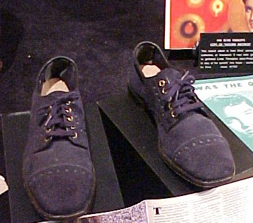 The blue suede shoes that inspired Elvis Presley's hit single.