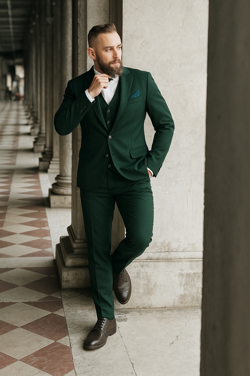 Forest Green Suit Man » Suit Colors Explained: From Classic Neutrals to Bold Options Forest Green Suit Man