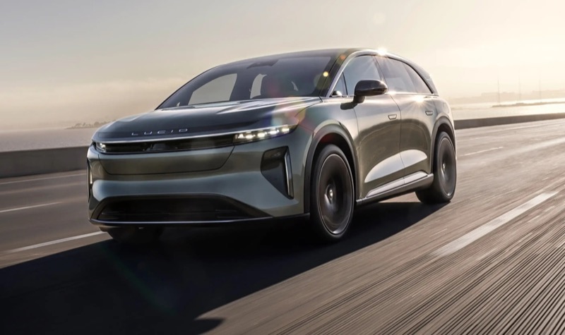 The Lucid Gravity SUV hits the road in style.