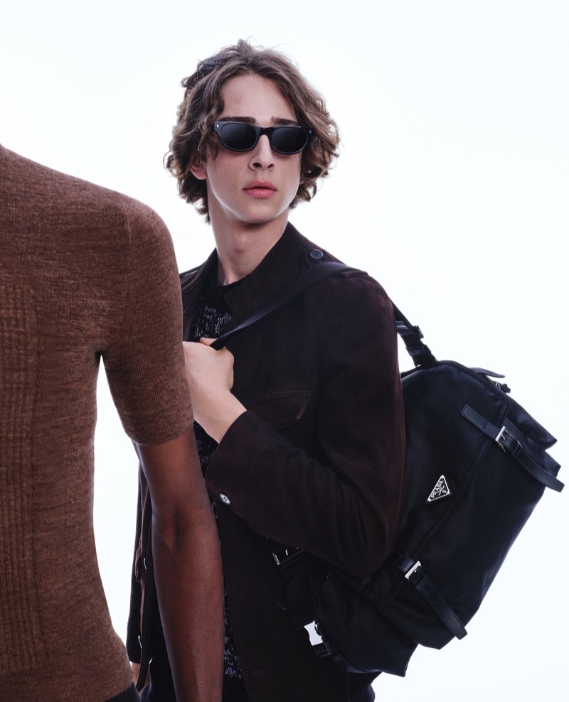 Serkan Deniz appears in the Prada fall-winter 2025 campaign.