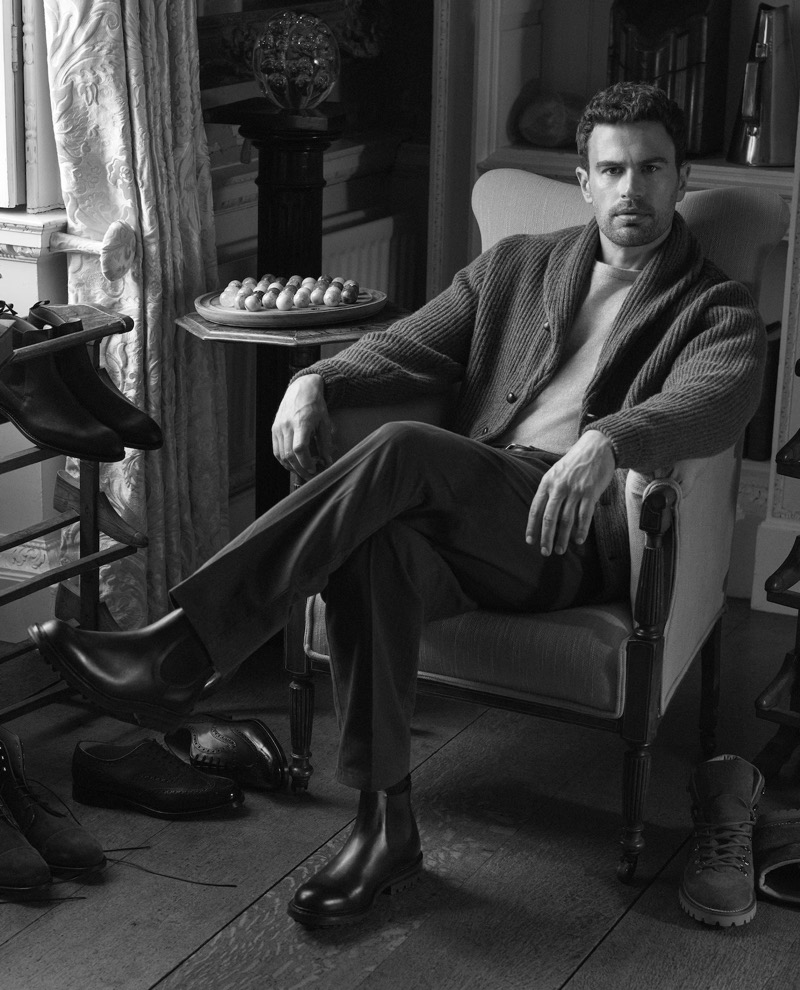» Theo James Makes Himself at Home in Church’s Fall 2025 Ad Theo James Churchs Fall Winter 2025 Campaign 003