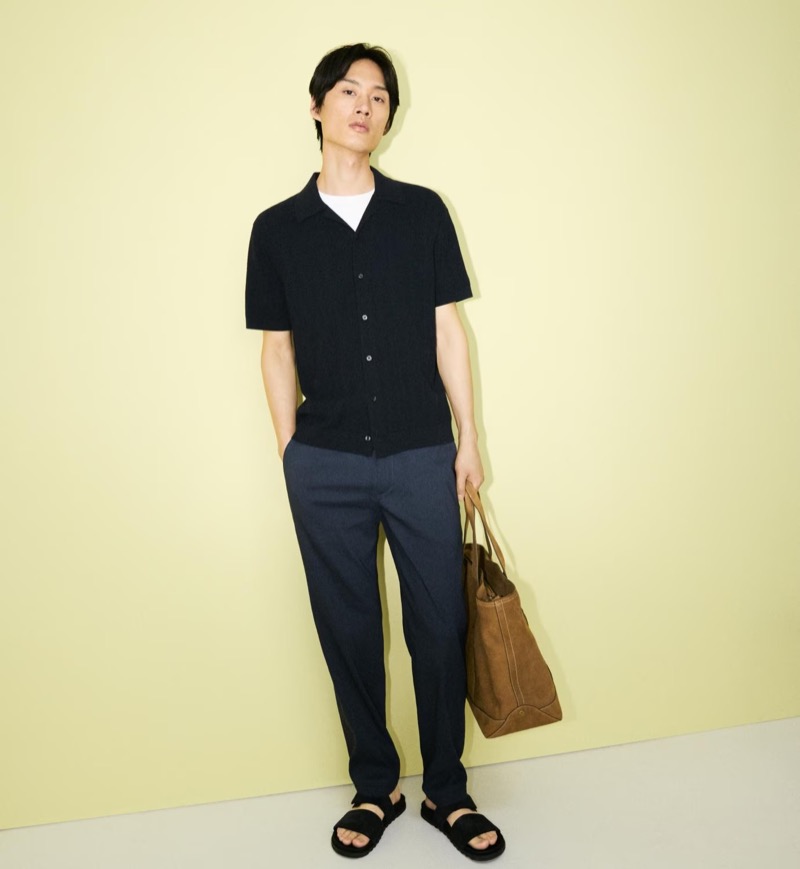 Cong Chen wears a pre-fall 2025 look by Theory. 