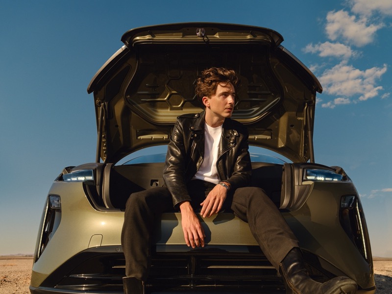 Timothée Chalamet fronts a campaign for the Lucid Gravity SUV.