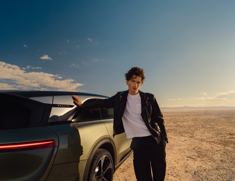 Timothée Chalamet stars in a new campaign for the Lucid Gravity SUV.