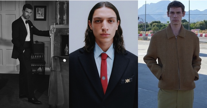 Week in Review: Theo James for Church's fall-winter 2025, campaign, Marco Belloni for Versace fall 2025, and Aleksandr Gordeev for Sandro cruise 2025.