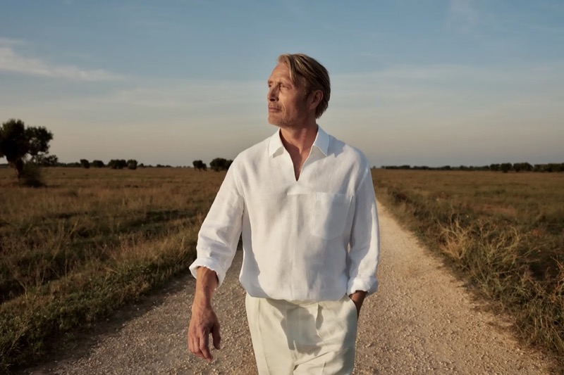 » Mads Mikkelsen Channels an Italian Summer with Zegna Zegna Summer 2025 Campaign 004