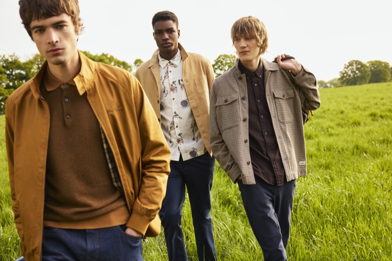 Tom Meacock, Michael Chima, and Trystan Ricketts front the Ben Sherman Signature collection fall-winter 2025 campaign.