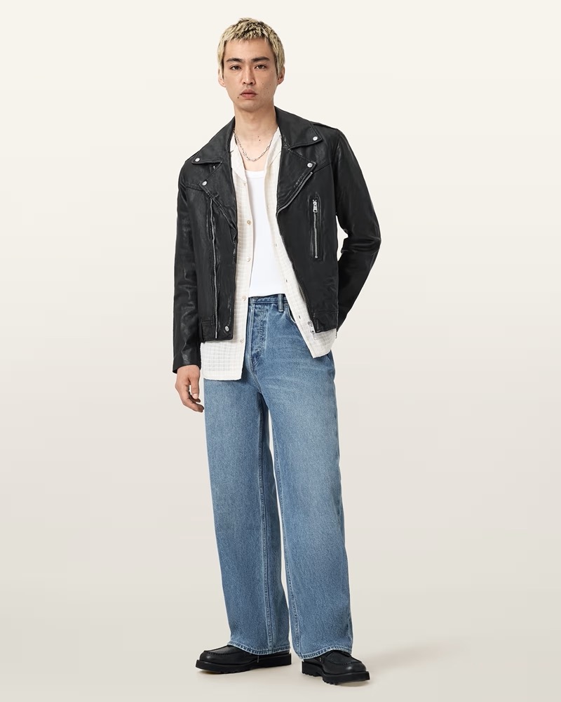 punk grunge style AllSaints biker leather jacket