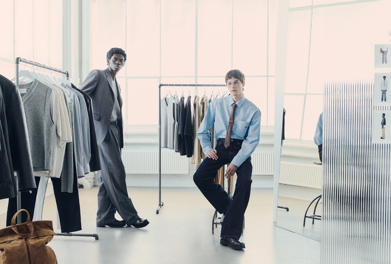 Models Ottawa Kwami and Viktor Krohm front the H&M Atelier pre-fall 2025 collection.
