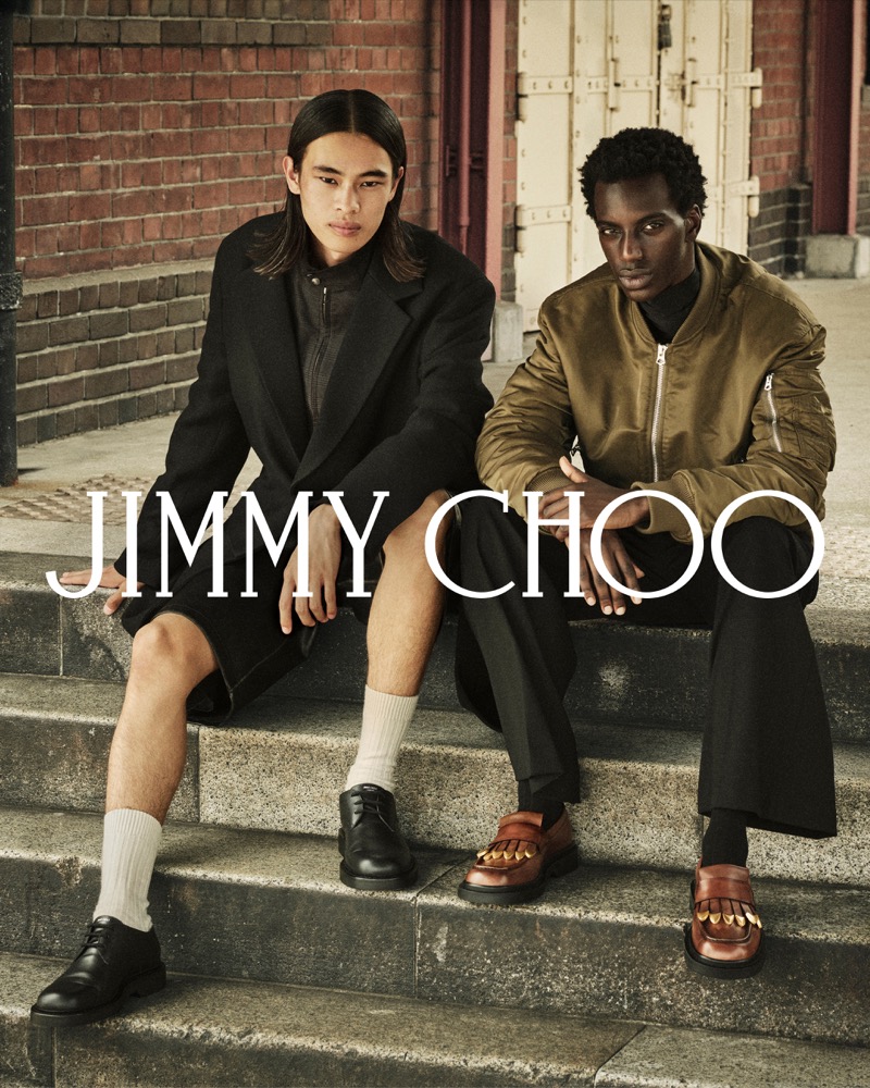 Yuhi Miyahara and Mico Ntaganda star in the Jimmy Choo fall 2025 campaign.