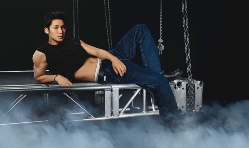 Mingyu fronts the Calvin Klein fall 2025 denim campaign.