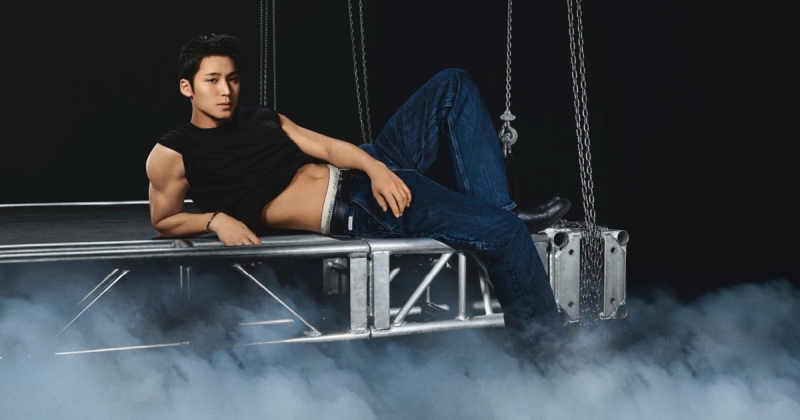 Mingyu for calvin klein fall 2025 denim campaign