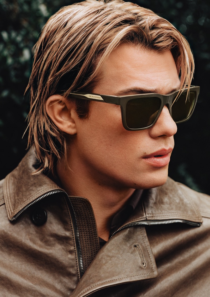 Nicholas Galitzine Emporio Armani fall winter 2025 accessories campaign sunglasses