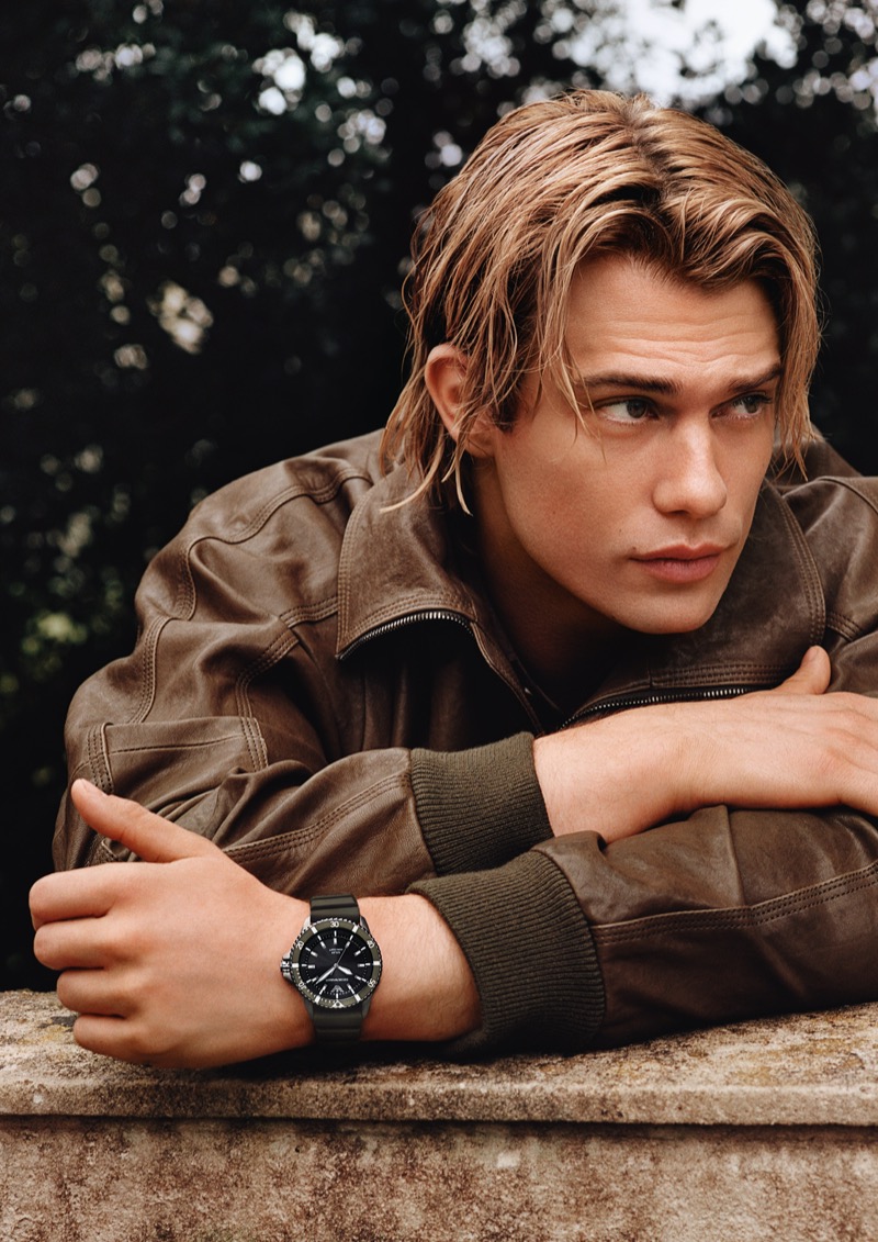Nicholas Galitzine Emporio Armani fall winter 2025 accessories campaign watch