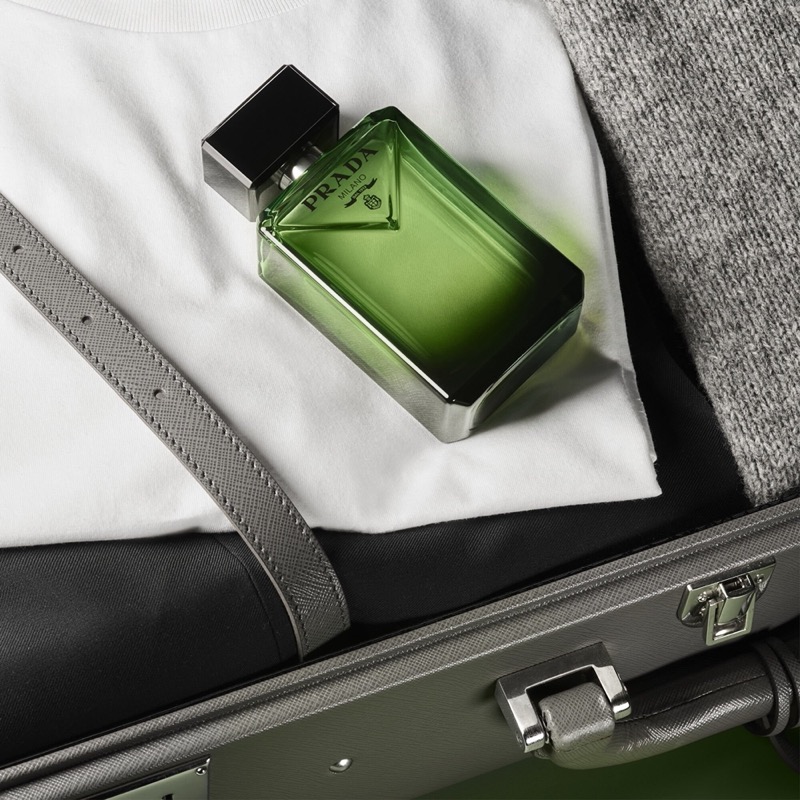 Prada Paradigme in suitcase