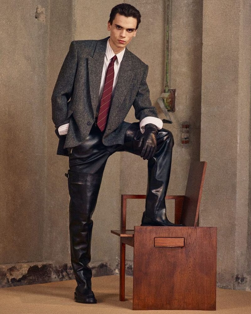 Max Paul wears Saint Laurent fall 2025.