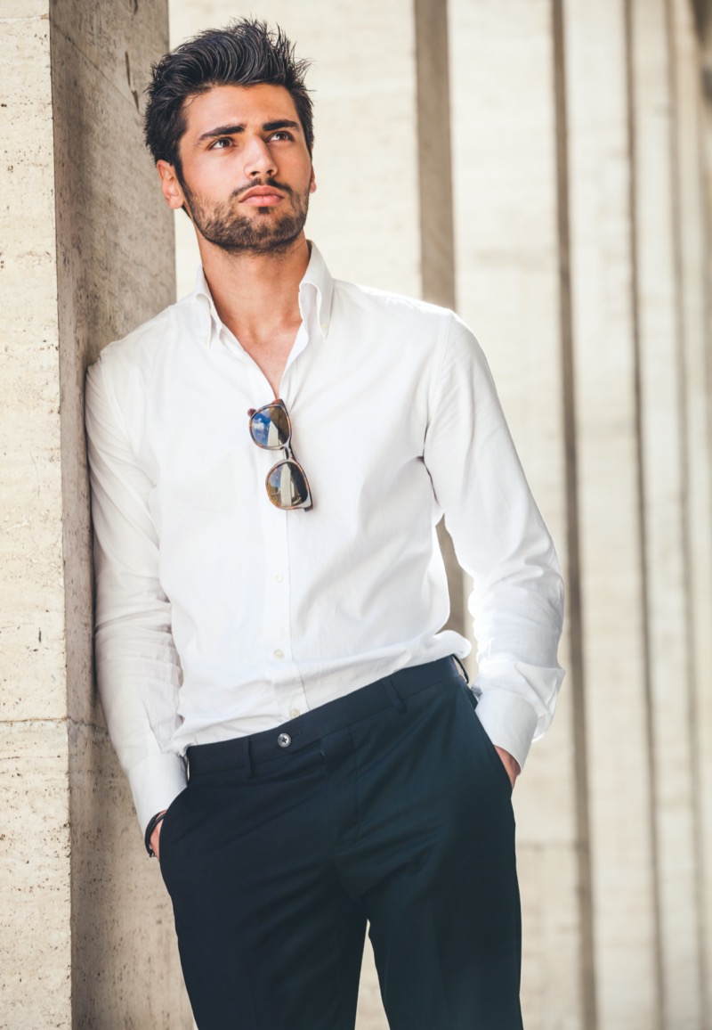 Shirt trousers outfit men